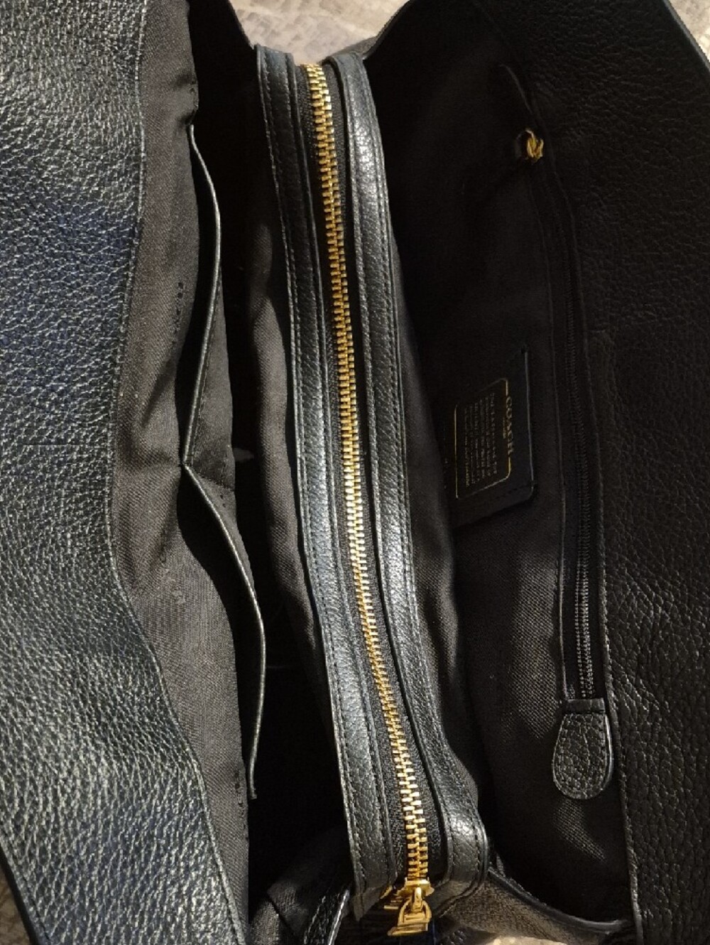 Coach Mercer Pebbled 30 Leather Satchel with Gold Hardware - Picture 8 of 11